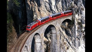 Bernina Express  Scenic Train Ride Switzerland HappyRail [upl. by Joellyn916]