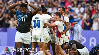 France DETHRONES Fiji in rugby gold medal match behind Antoine Duponts performance  Paris Olympics [upl. by Eissahc]