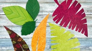 COMO HACER HOJAS DE PAPEL  MOLDES GRATIS  HOW TO MAKE PAPER LEAVES [upl. by Lemahs]