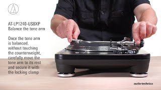 ATLP1240USBXP Setup  DirectDrive Professional DJ Turntable [upl. by Harlin]