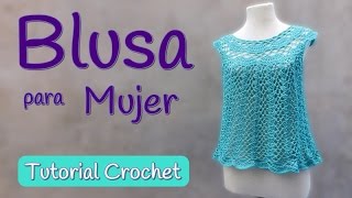 Como tejer una Blusa Top a crochet 12 [upl. by Balas]