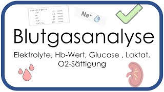 Blutgasanalyse  Elektrolyte HbWert Glucose  Laktat O2Sättigung  Teil 3 [upl. by Otsenre]