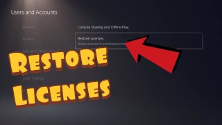 How To Restore Licenses On PS5 [upl. by Satsoc]