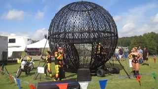 Globe of Death show at Barber Vintage Motorsports Festival 2014 [upl. by Laemaj]