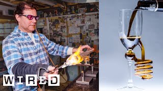 Scientific Glass Blower Makes Beer Glasses  WIRED [upl. by Darcie]