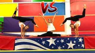 Ultimate Gymastics Challenge Ft Rebecca Zamolo Aussies Vs American [upl. by Erodasi769]