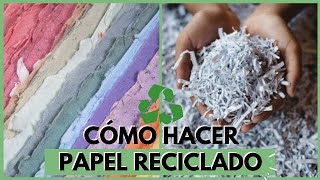 Cómo hacer papel reciclado [upl. by Haelak714]