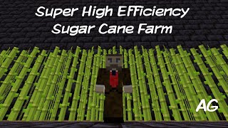 Highly Efficient Sugar Cane Farm  Updated Redstone  Minecraft Java 1165 [upl. by Ahsaf]