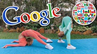 GOOGLE TRANSLATE Acro Gymnastics Challenge PART 2 [upl. by Haimarej]