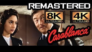 CASABLANCA 1942  UHD 8K colorized remastered  Machine learning 4K [upl. by Ahsropal]