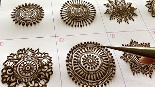 HENNA MEHNDI FOR BEGINNERS  TYPE OF MANDALAS PRO LEVEL [upl. by Loram]