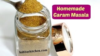 Garam Masala Recipe  Homemade Garam Masala Powder  Indian Spices Mix  kabitaskitchen [upl. by Ayinat]