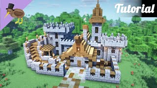 Minecraft How to Build a Small Castle  Survival Base Tutorial [upl. by Emirej]