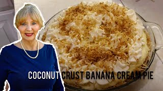 Award Winning  Coconut Crust Banana Cream Pie Recipe [upl. by Dahlstrom]