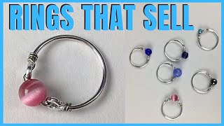 EASY Wire Rings to MAKE amp SELL Easy DIY Jewelry Making Tutorial [upl. by Allekim]