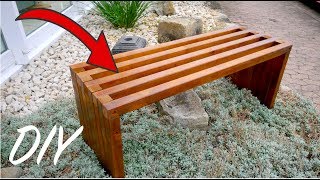 Moderne GARTENBANK aus Holz selber bauen unter 50€ [upl. by Thurman54]