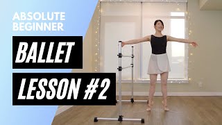 Absolute Beginner Ballet Class 2  Online Ballet Lesson [upl. by Aimahs]