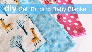 DIY Self Binding Baby Blanket [upl. by Sucramat]