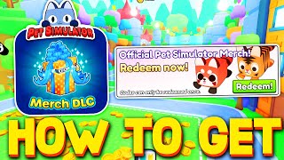 HOW TO GET MERCH DLC CODES in PET SIMULATOR 99 ROBLOX [upl. by Fondea]