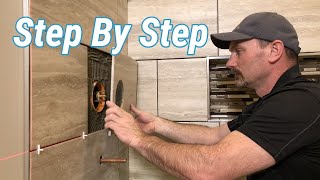 How To Tile A Wall Shower [upl. by Nnaeirrac479]