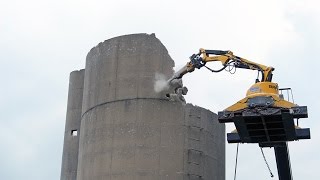 Selective Demolition 80ft Silo [upl. by Eerak]