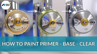 How to Paint Primer Base and Clear – Three stage application [upl. by Accissej]