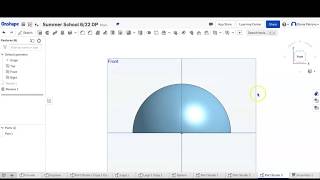 OnShape Tutorial Half Sphere [upl. by Suzie813]