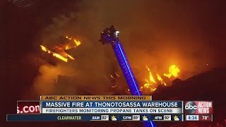 Massive fire at Thonotosassa Warehouse [upl. by Akilegna]