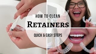 How To Clean Retainers  Cleaning Routine After Braces [upl. by Antonetta]