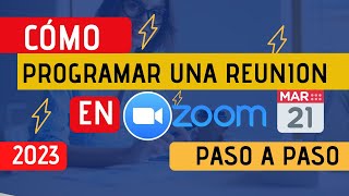 Como Programar una Reunion por ZOOM en PC 2023✅ [upl. by Solrak]