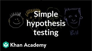 Simple hypothesis testing  Probability and Statistics  Khan Academy [upl. by Auqinahs]