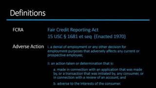 The FCRA Adverse Action Process [upl. by Tzong]