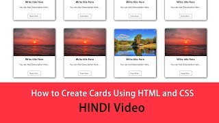 How to Create Cards Design Using HTML and CSS [upl. by Jed]