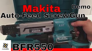 Makita 18V Cordless AutoFeed Screwdriver BFR550 amp Demo [upl. by Granthem]