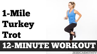 1Mile Turkey Trot  Fast Paced Walking Workout Full Length Low Impact Home Exercise Video [upl. by Silyhp]