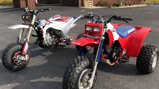 Honda ATC 350X vs Modern Trike Comparison  thoughts  Riding BVC Trikes [upl. by Avilys]