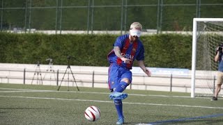 Can Messi score a penalty kick blindfolded [upl. by Ahsuatan]