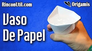 Vaso de papel  Origami fácil [upl. by Anema]