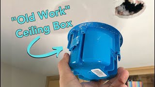 How to Install an Electrical Ceiling Box for a Light Fixture [upl. by Furlani717]