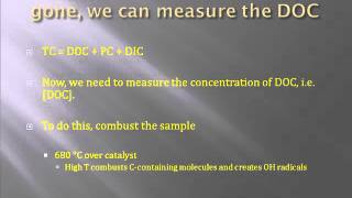 Dissolved Organic Carbon DOC analysis [upl. by Emma772]