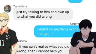 Haikyuu Texts  Kagehina  Michelle Lyric Prank [upl. by Adnamas]