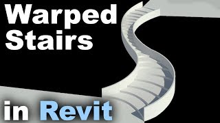 Warped Stairs in Revit Tutorial [upl. by Yrellih]