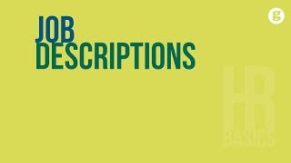 HR Basics Job Descriptions [upl. by Emilio]