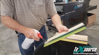 Screen Printing Basics  Easy Squeegee Cleaning with Press Wash Spray [upl. by Kroy877]