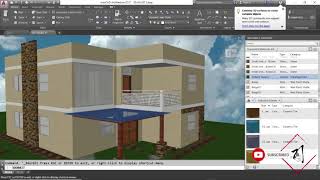 How to render a 3D drawing in AutoCAD [upl. by Enneibaf10]