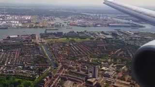 Landing Transavia 737 op Rotterdam Waanzinnige aanvliegroute [upl. by Atik]