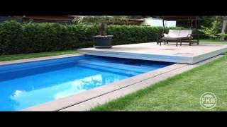 Automatische Schwimmbad Abdeckung Pool Terrassendeck [upl. by Eima]