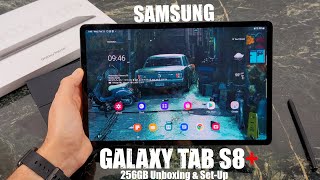 Samsung Galaxy Tab S8 Plus  Unbox amp SetUp [upl. by Aniryt]