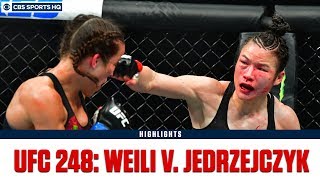 UFC 248 Zhang Weili defeats Joanna Jedrzejczyk by split dec  Highlights amp Recap  CBS Sports HQ [upl. by Akselav]