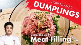 How to Make the Meat filling for Dumplings Mandu [upl. by Nagiam]